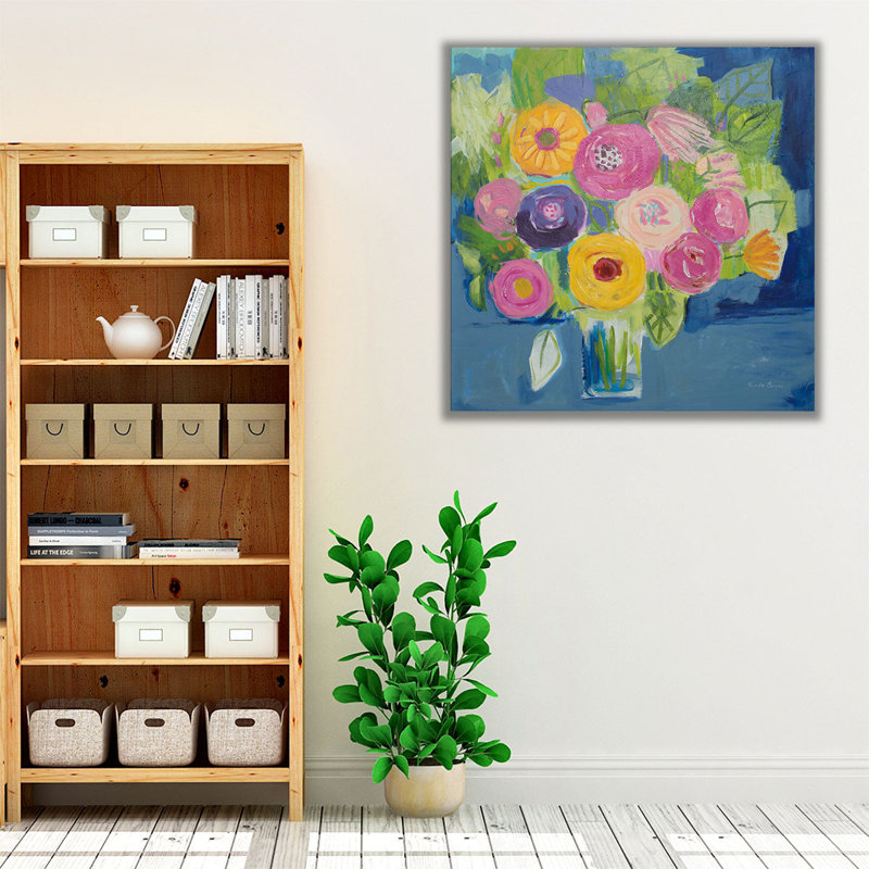 Happy Bouquet - reproduction d'art sur toile, H 40 po x l 40 po