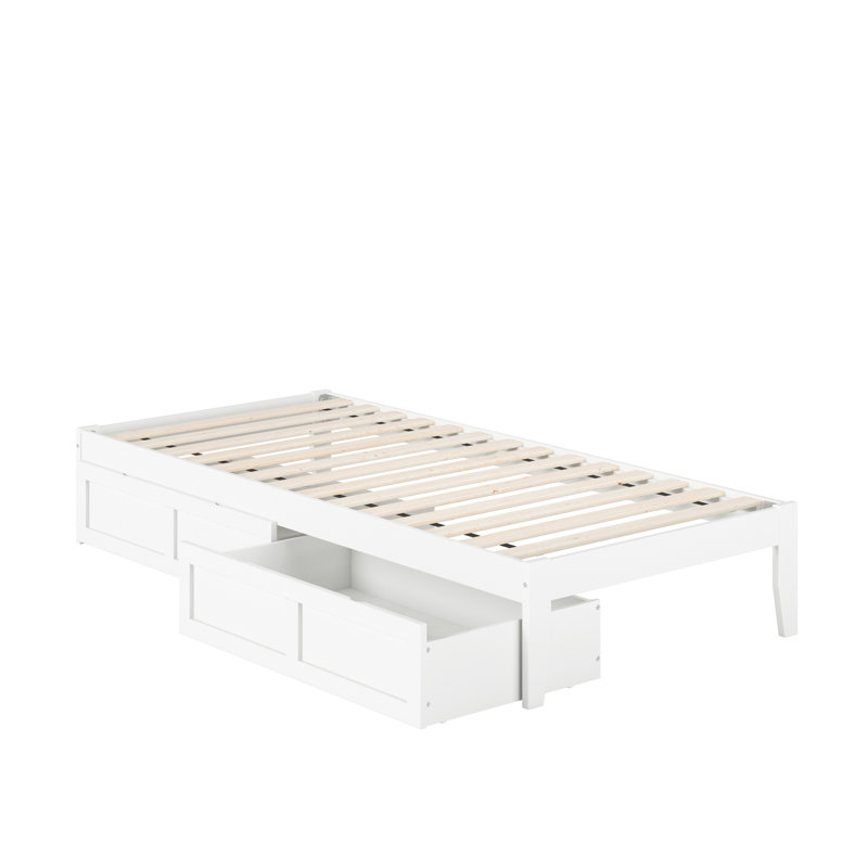 Aayanna Panel Storage Bed, White, Twin XL