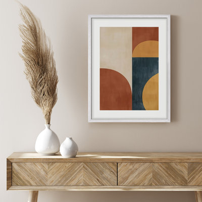 Reproduction d'art encadrée abstraite pour décoration intérieure moderne
