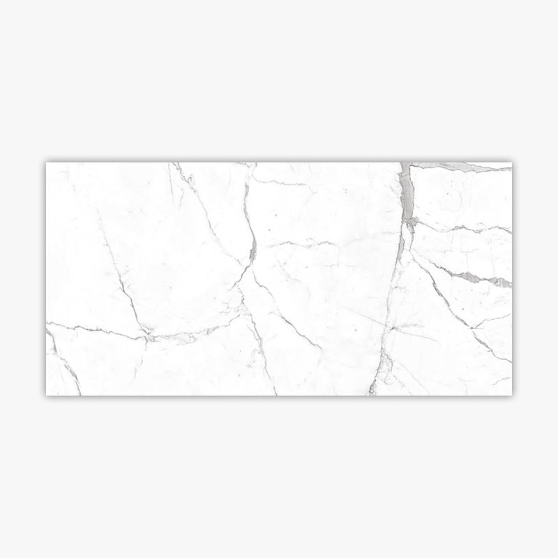 Calacatta Pearl Textured 24" x 48" Porcelain Marble Look Wall & Floor Tile