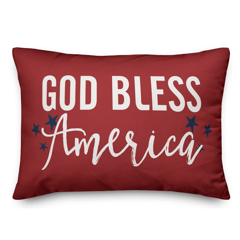 Coussin lombaire intérieur/extérieur pour l’amérique dieu bless , polyester