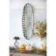 Art mural en métal 12,5 "x 3" x 37,5 "avec motif de grille