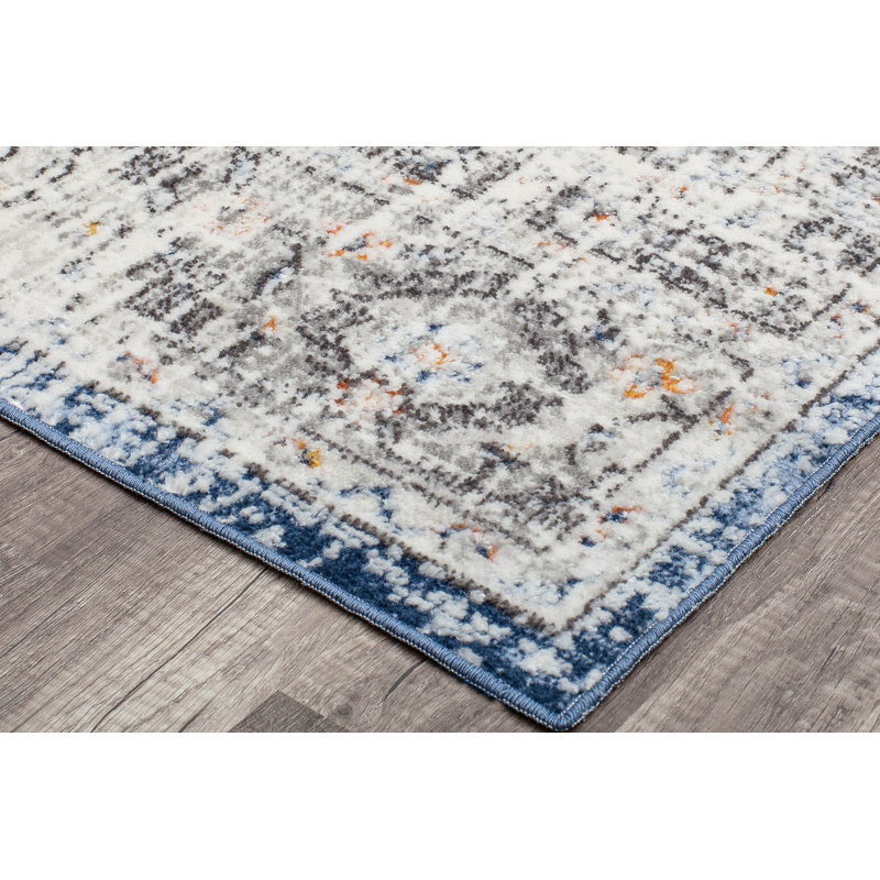 Tapis à motif éclos rétro Magnolia, Rectangle 2 pi 6 po x 4 pi