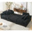 114" Sleeper Sofa,Convertible Oversize 2 in 1 Sleeper Sofa-1595055787