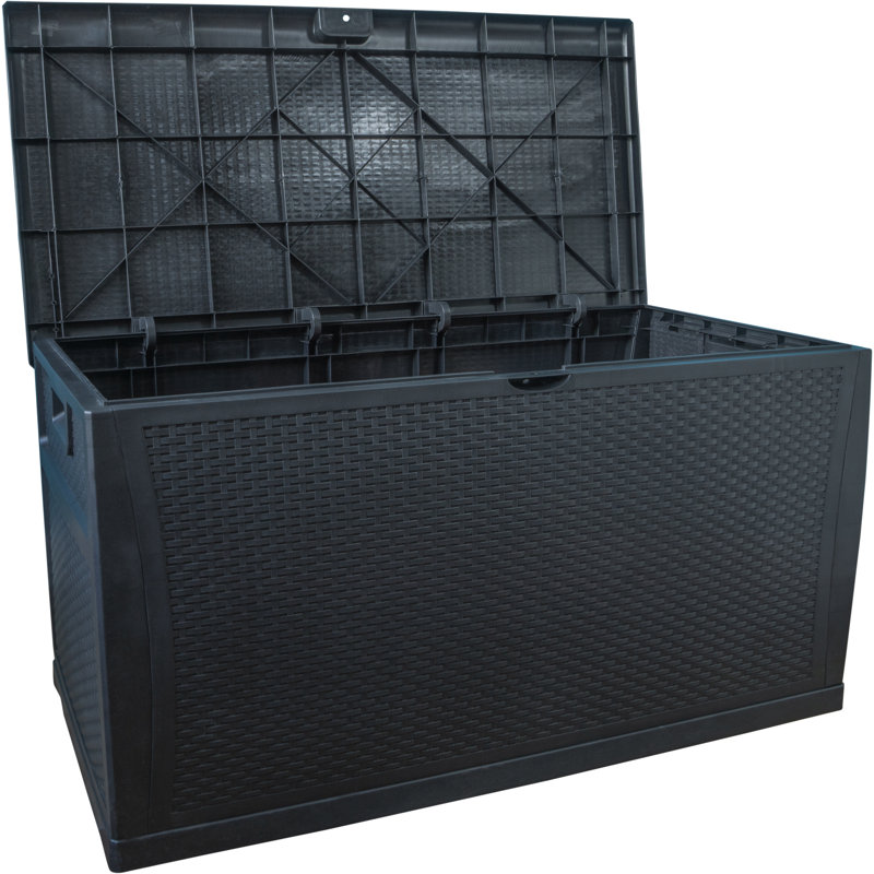St. Helens Home & Garden 120cm W 461L Plastic Lockable Deck Box in Black