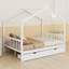 Lit plateforme en bois avec tête de lit et pied de lit House House-1957675231