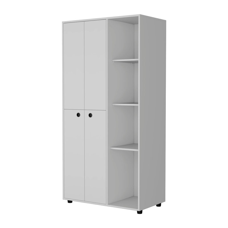 Armoire blanche à 1 tiroir, Blanc