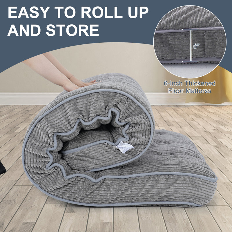 Daybed Folding Futon Mattress Twin Size, Thick Futons Sofa Couch Bed For Adults(Frame Not Included)