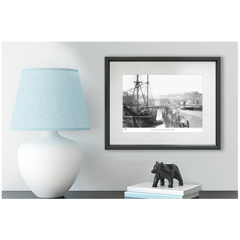 Whitby, The Harbour 1885 by Francis Frith - Single Picture Frame Print, 60cm H x 80cm W x 2.3cm D