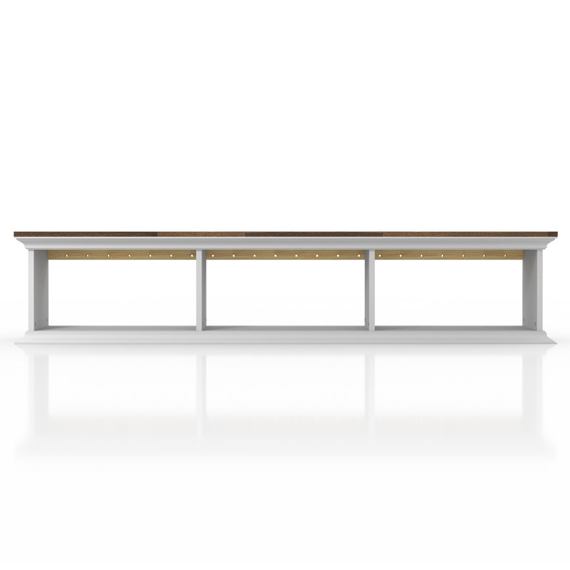 Console de télévision flottante Fon, Brun / blanc