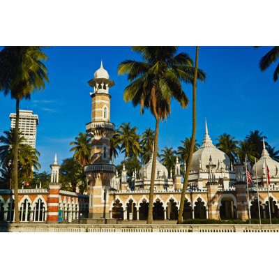 Mosque Masjid Jamek by Chalabala - Wrapped Canvas Print