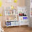 Aulika 32'' Metal Kids Bookshelf Large Storage Bookcase 4-Tier Book Sling Shelf-1089632958