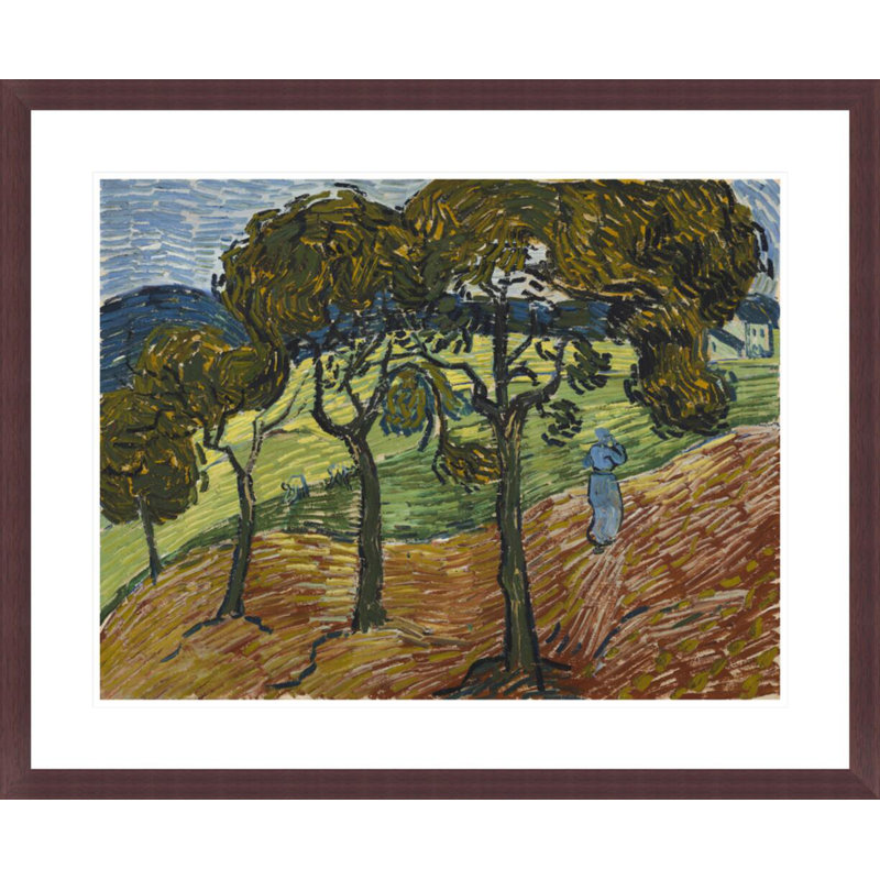 Landscape with Figures by Vincent van Gogh -Framed Giclee Print, 23.5" H x 28.74" W