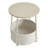 Round End Table with Fabric Basket, Modern Style-2145169990
