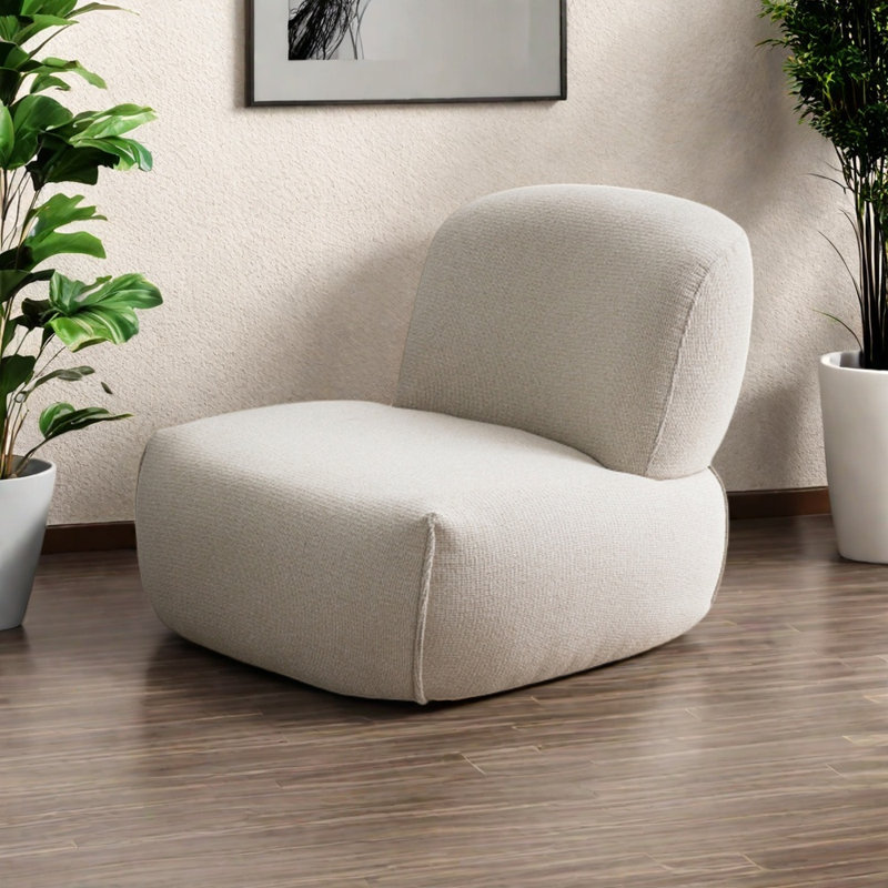 Chaise rotative tendance à 360 °, Blanc cassé