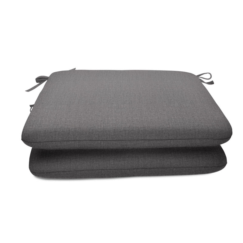 Sunbrella Indoor/Outdoor Reversible Seat Cushion, Cast Slate Sunbrella®, 20" W x 20" D