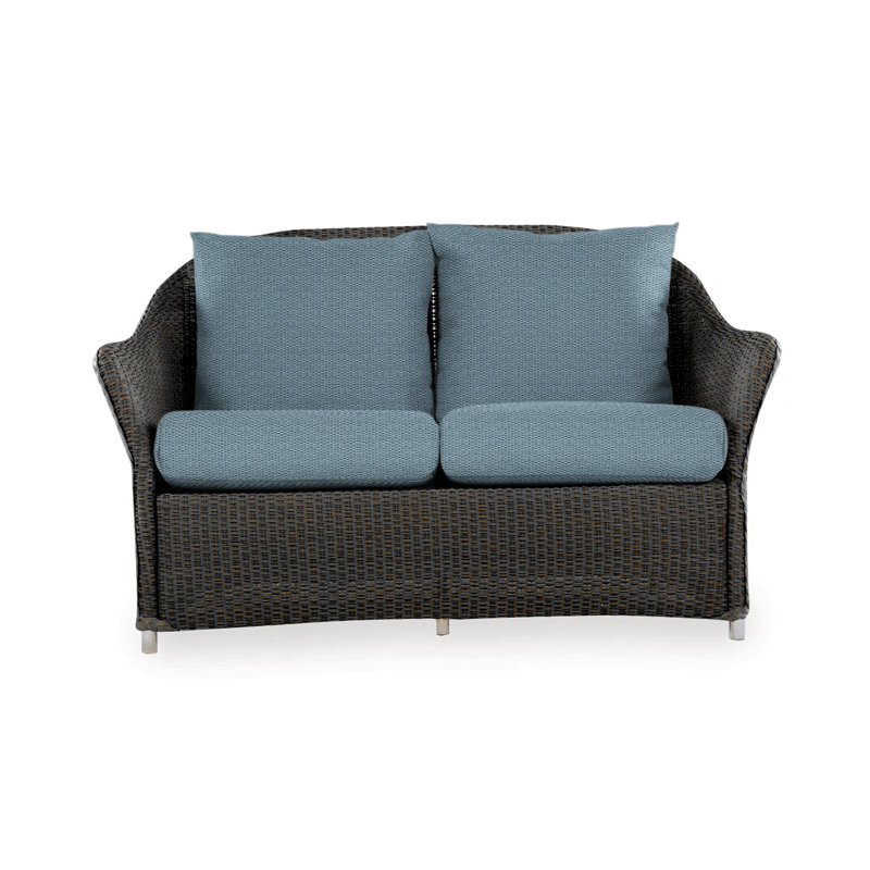 Weekend Retreat Outdoor 2 - Seat Loveseat, Canvas Black Sunbrella® Canvas, Mink