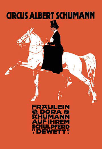 « cirque albert schumann » par ludwig hohlwein affiche rétro