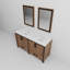 Meuble-lavabo double l 60 po x P 22 po avec plateau blanc et miroirs 22 po Ziva-1703737238-1614013633