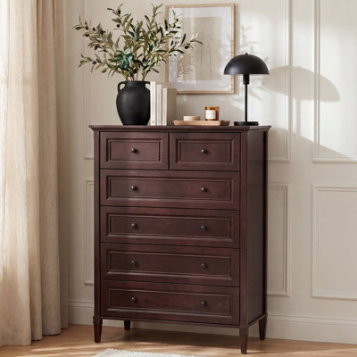 6-Drawer Dresser Bedroom Storage Modern Wood Chest