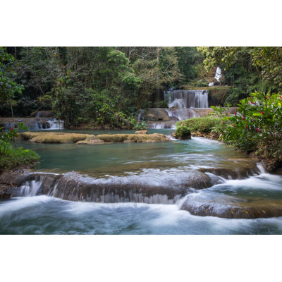 Waterfalls In Tropical Island, Jamaica by FourOaks - Wrapped Canvas Print
