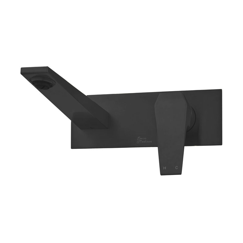 Voltaire Single-Handle, Wall-Mount, Bathroom Faucet, Matte Black