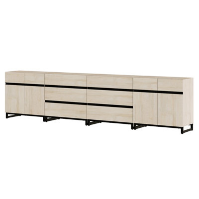 Dresser For Bedroom, Closet Organizers And Storage With Adjustable Shelves And 6 Drawers, Chest Of Drawers With Metal Base, Wooden Modern Dresser For