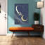 «Spaceship Lunar Adventure Retro Vintage Abstract Landscape Nature», reproduction d'art mural-129965686