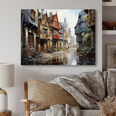 Danemark, vieille ville I, impression sur métal