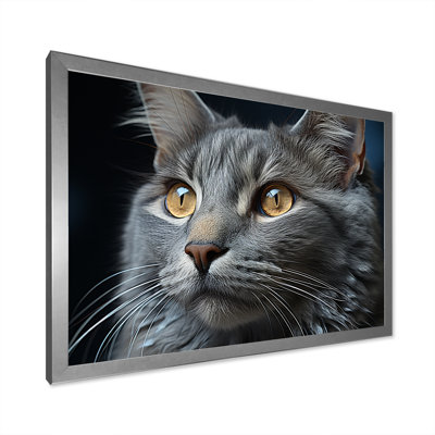 «Chartreux Contemplation Cat Eyes I», reproduction d'art mural