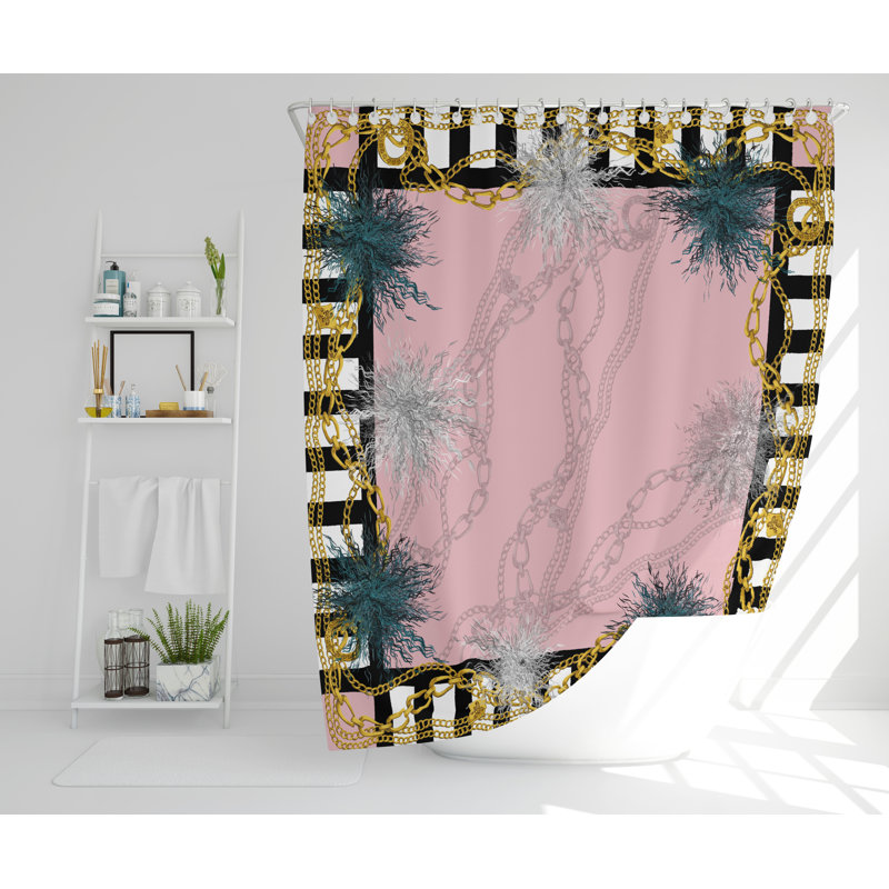 Isamar Polyester Shower Curtain Set, 168cm H x 168cm W