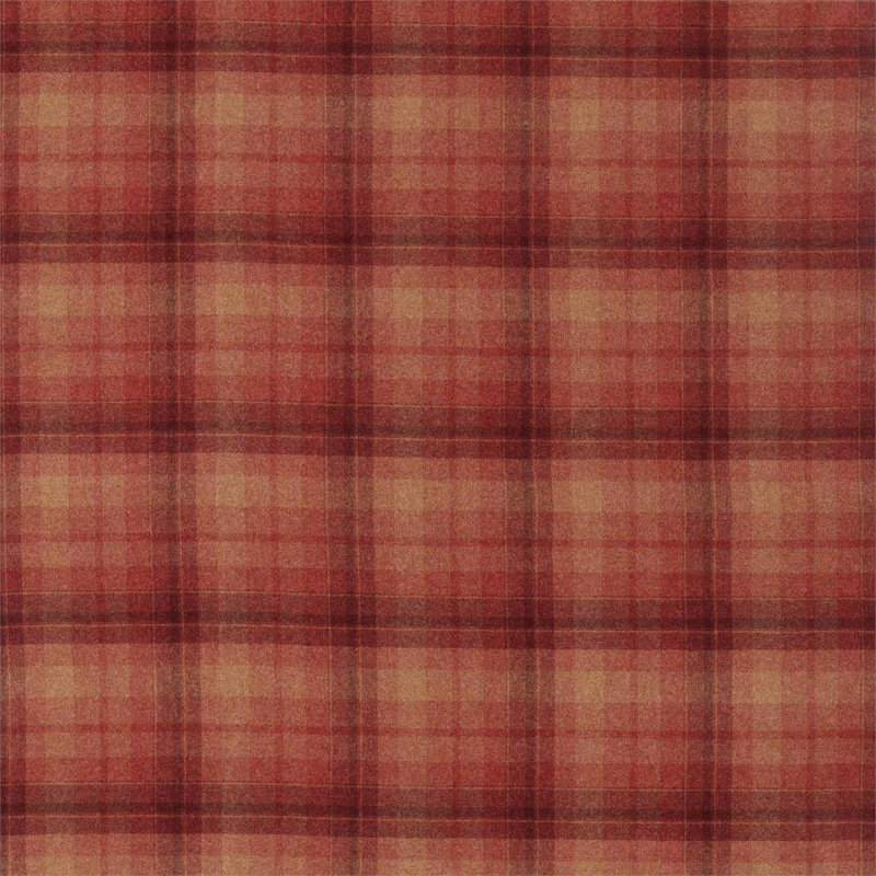Samphrey Check Fabric, Russet