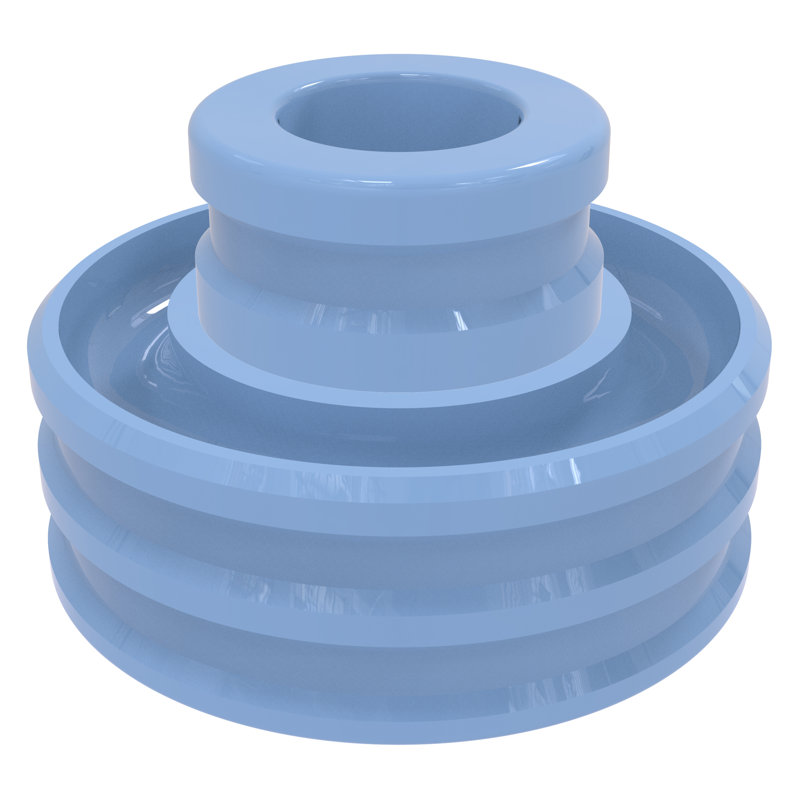 Photophore en laiton 1,75 po, Troll plat bleu