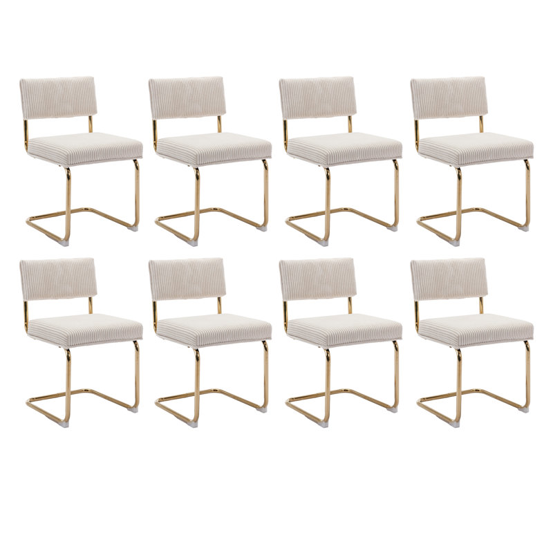 Chaise de salle à manger rembourrée Hamutal, Beige