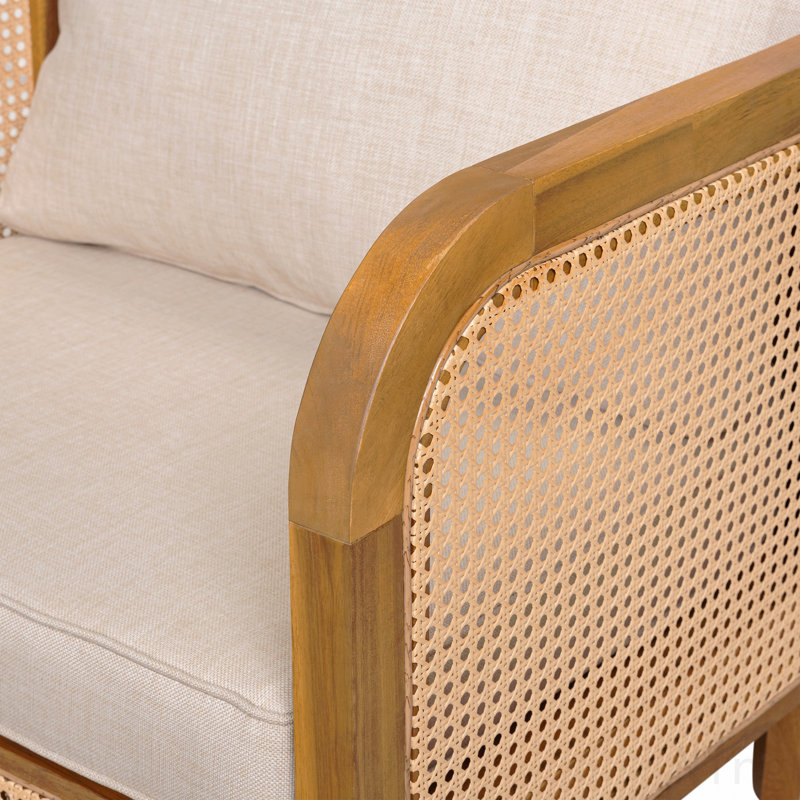 Chaise avec accoudoirs d'extérieur rembourrée, ensemble de 2