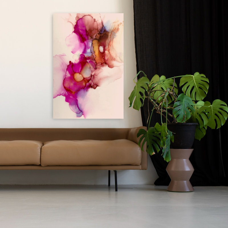 Flamme abstraite, art naturel éthéré, H 48 po x l 32 po
