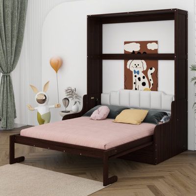 Grand lit escamotable, lit escamotable avec coussin, canapé escamotable polyvalent, lit escamotable peu encombrant pour le bureau personnel d'une chambre d'amis