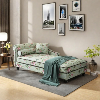 Comfortable solid wood cotton linen chair