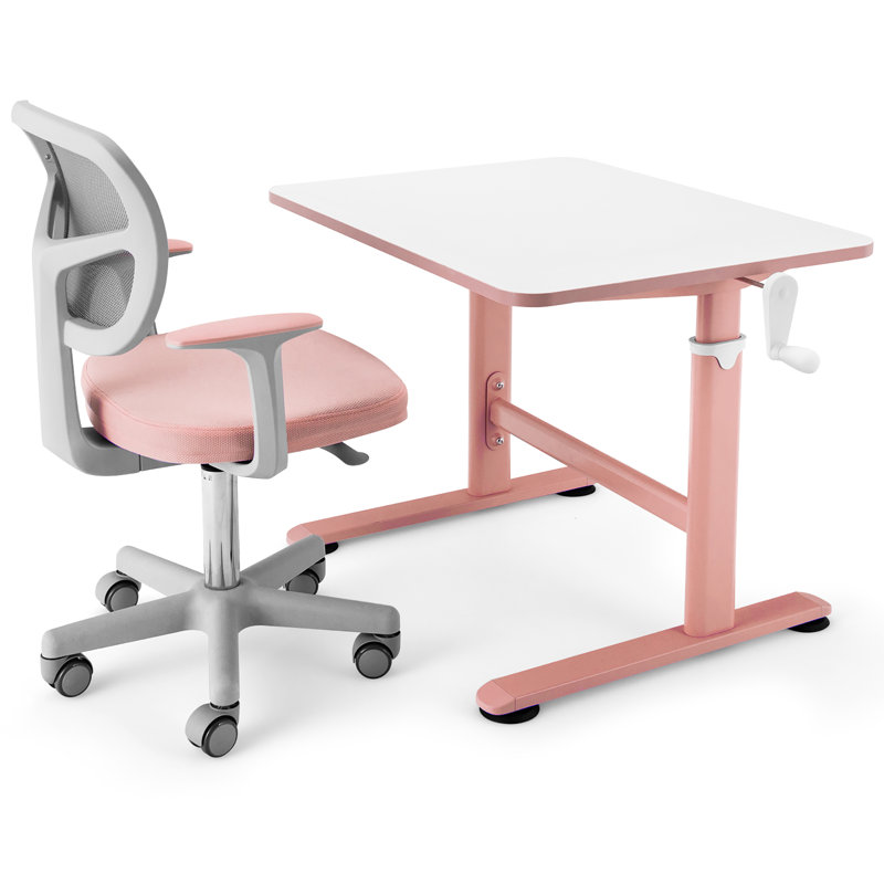 Ensemble de table d'école et de bureau à hauteur réglable pour enfants de plus de 3 ans Zoomie - bleu, Rose