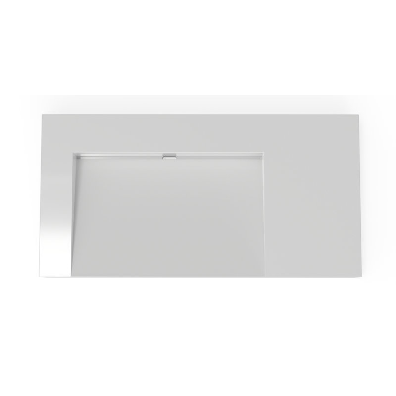 Gloss White 39'' Rectangular Wall-Mount Bathroom Sink