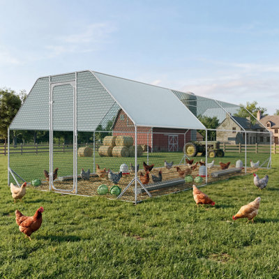 Heavy-Duty Walk-In Chicken Coop & Outdoor Poultry Run – Galvanized, Predator-Proof, Waterproof, Multiple Sizes