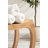 Loviisa Curved Mango Wood Vanity Stool or Ottoman