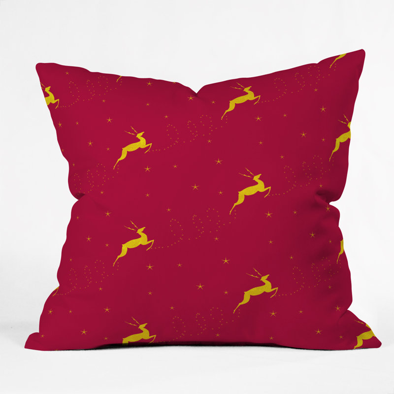 Coussin décoratif étoiles à renne, 26 po x 26 po