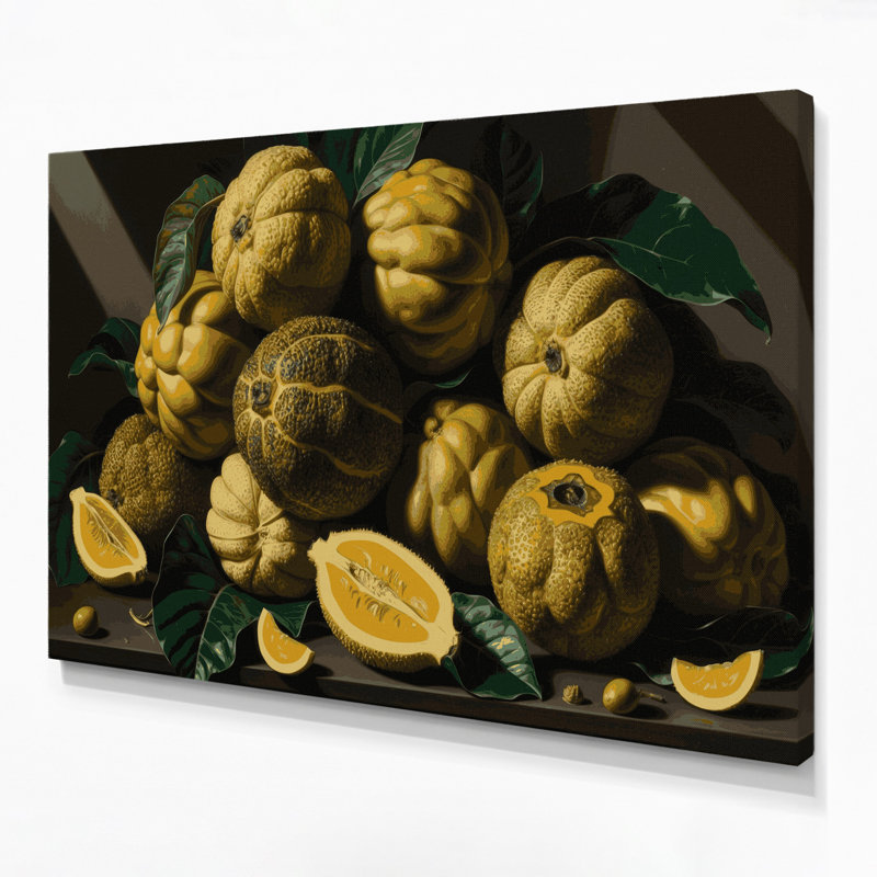 Art mural sur toile fruit à pain brun, H 11 po x l 14 po
