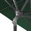 Parasol de patio gris 11 pi avec manivelle en aluminium en oléfine vert forêt-1333245251