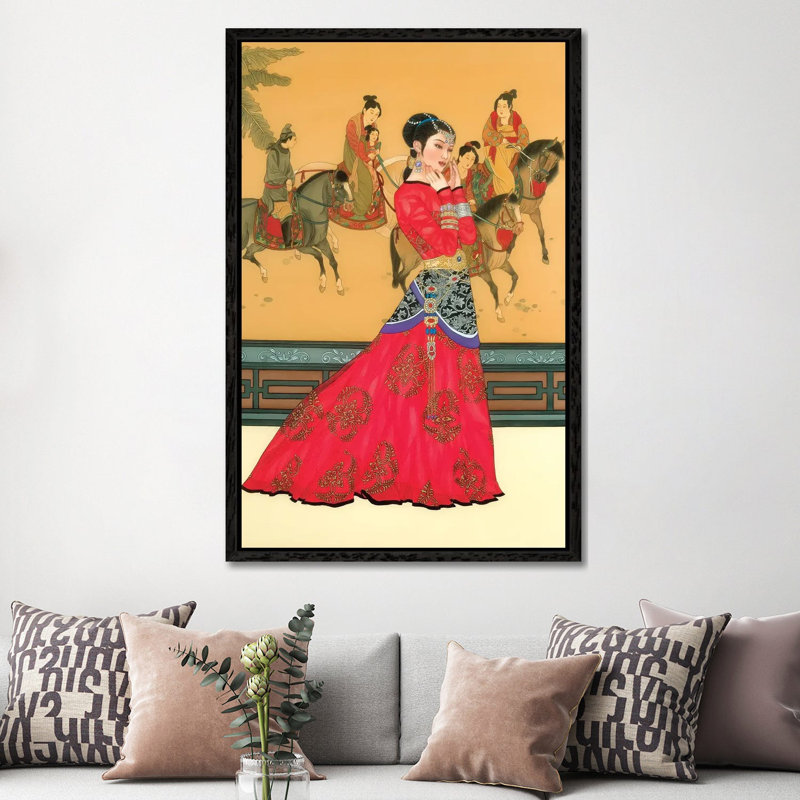Li Wa - Painting on Canvas, 152.5 cm H x 101.5 cm W, Black Framed