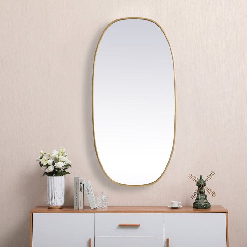 Miroir mural Bertin, Laiton, 48 po x 24 po 