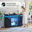 Modern Bar Cabinet with charging Ports And Sensor Lights-1848830445