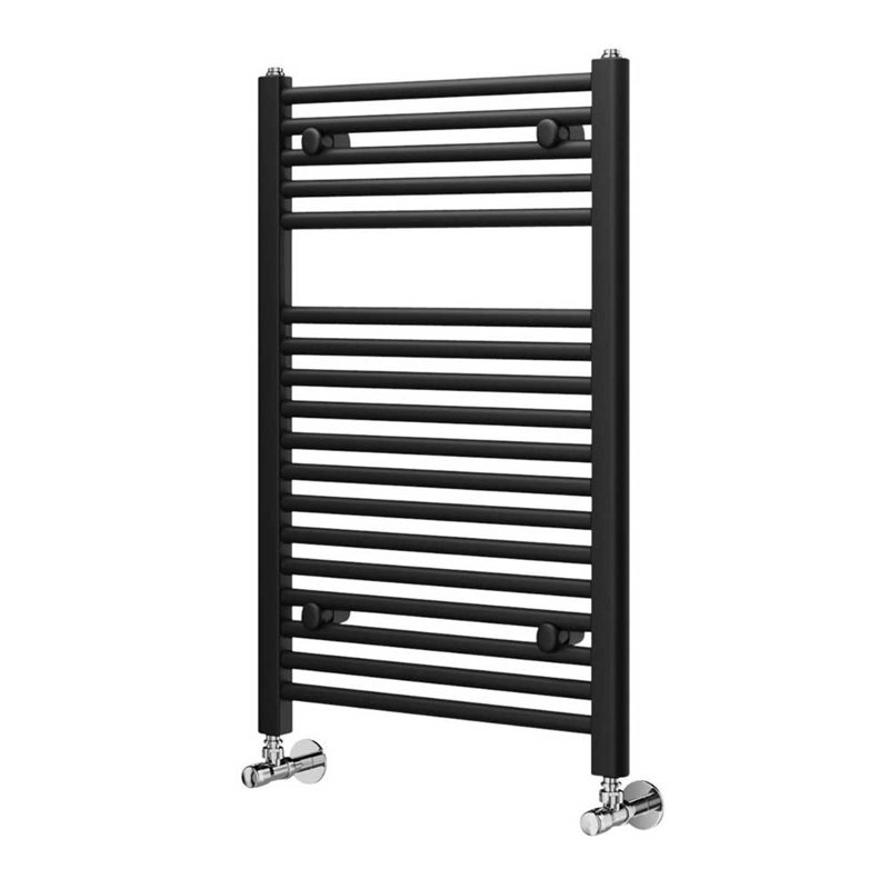 Straight Towel Rail Heated Towel Rails, Black, 77cm H x 40cm W x 3cm D