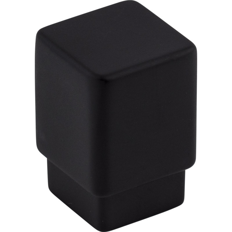 Tapered 1" Length Square Knob, Black, 3/4" Knob Length